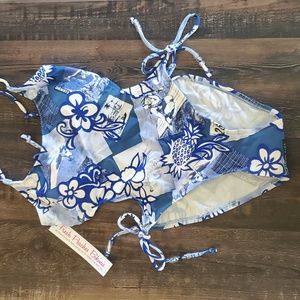 NWT Fresh Peaches Blue One Piece Bathing Suit Size S